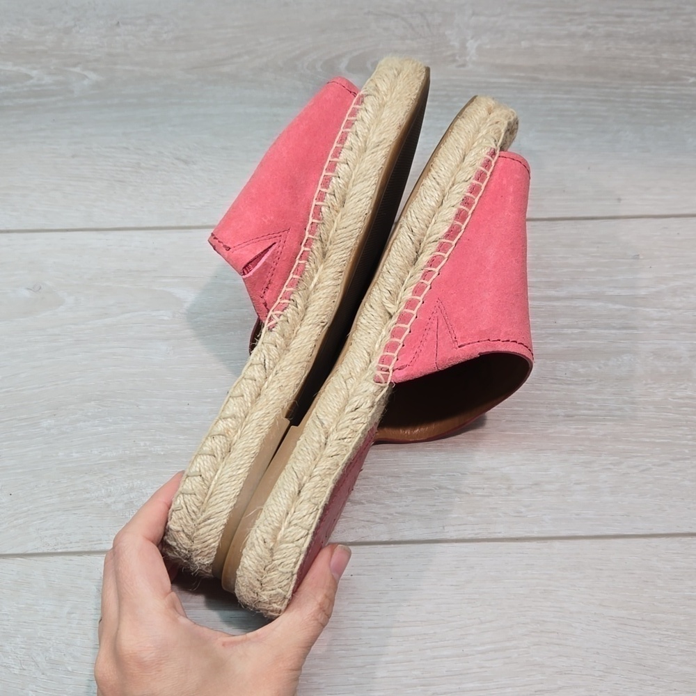 Coach Women Espadrille Leather Sandals shoes flats sz 8B - Picture 7 of 13